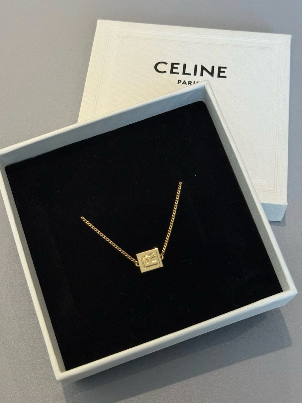 🚩steal CELINE Gold Square Logo bracelet- Women's Jewelry